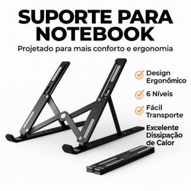 Imagem de Suporte Notebook Ajustável Base Tablet Netbook Ergonômico Do - Genéric
