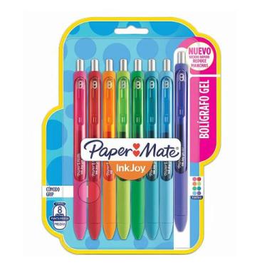 Imagem de Caneta Paper Mate - Inkjoy Gel Rt - Blister Com 8 Unidades