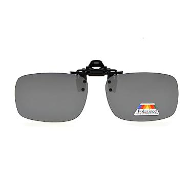 Imagem de Eyekepper Pacote com 4 óculos de sol Flip-up Clip-On 59 x 39 mm Metal Wear Over Glasses, Prateado espelhado, One Size