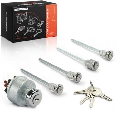 Imagem de A-Premium Cilindro de fechadura de porta com chaves compatível com caminhão Mack R-Series 1966-2005, conjunto de cilindros de fechadura de porta para 2308598, 34RC156