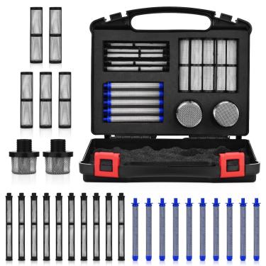 Imagem de Airless SJG 2 Peças De Filtro Sucção Entrada 288716, 10 Para Pistola Pulverização Sem Ar 288749, 5 Coletor Malha 60, Filtros 287032, Com Caixa Armazenamento, Fácil Substituir E Instalar