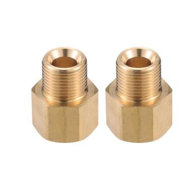 Imagem de VekAuto Conector de lavadora de pressão, M18 x 1,5 a 16 mm G3/20.3 cm adaptador macho e fêmea conector de mangueira de parafuso de latão universal para lavadora de pressão latão tom cobre acessórios