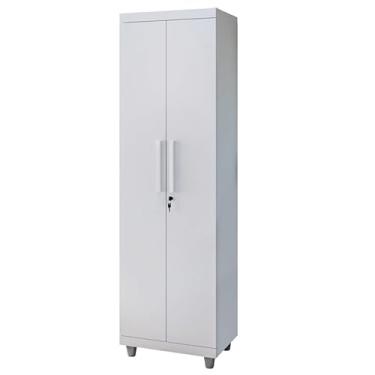 Imagem de Armário Multiuso 2 Portas Com Chave Organizador, Sapateira, Armário Lavanderia (Branco)