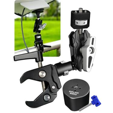 Imagem de Para montagem de poste de escada Starlink Mini RV, braçadeiras de montagem em rack de teto para trailer, barco, iate (aço inoxidável, anti-rotação) Ultra com V2025 Adpater ORLN'K SM03