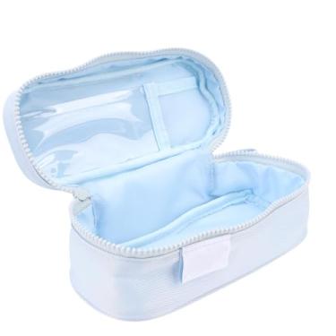 Imagem de YWBL-WH Caixa de Caneta de Flip de Grande Capacidade, Tecido de Memória, Porto de Lápis de Bolso Interno de Cor Vibrante para Viajar de Escritório Escola