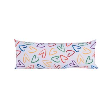 Imagem de Capa Para Travesseiro Fofuxão Colorê 1 Peça 1,46m x 46cm 100% Poliéster Com Zíper - Love