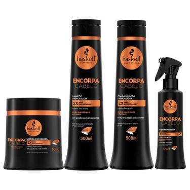 Imagem de Kit Sh Cond Másc 500Ml E Fluido 120Ml Haskell Encorpa Cabelo