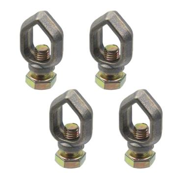 Imagem de FarBoat 4 braçadeiras de haste de aterramento de cobre para aterramento direto, grampo de fio de latão tipo A para conexões de sistema de aterramento elétrico, 5/8 polegadas