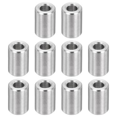 Imagem de PATIKIL Espaçadores de aço inoxidável M3, espaçador de metal de 12 peças de 3 mm ID x 6 mm OD x 10 mm L parafuso para parafuso de 1/8 polegada ou parafuso M3