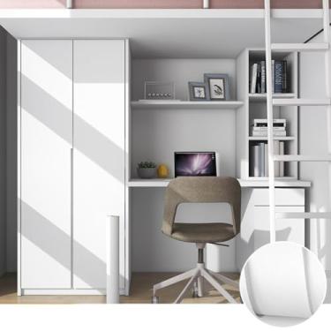 Imagem de ESSMOKO Material de PVC espesso, papel de parede autoadesivo, dormitório, renovação, mesa, armário, papel de parede impermeável e à prova de umidade, adesivos de parede decorativos de apartamento