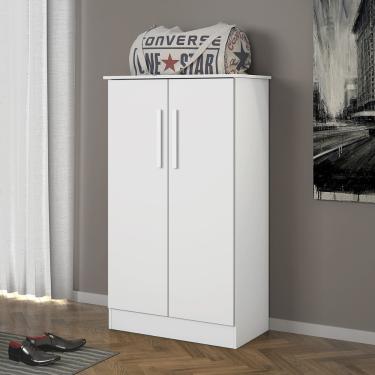 Imagem de Sapateira 2 Portas 3 Prateleira Alaska Notável Móveis - Branco New