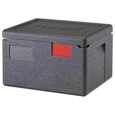 Imagem de Cambro Cam Gobox Preto Plástico Carregamento Superior Meio Tamanho Porta-Panelas - 15 2/5" Lx 13" L 10 1/10" A