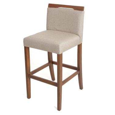 Imagem de Banqueta Alta Rogar Morel Madeira Eucalipto, Capuccino