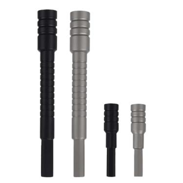 Imagem de Acessórios complementares projetados para multiferramentas Leatherman, extensor de chave de bits e adaptador hexagonal de broca plana para 1/10.2 cm (1 conjunto (preto) + 1 conjunto (prata))