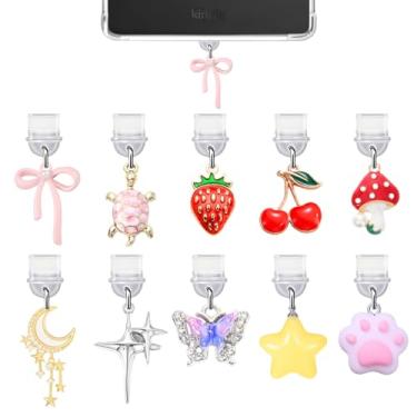 Imagem de Berloques para Kindle, pingente de plugue de poeira compatível com Kindle com porta de carregamento tipo C, presente para amantes de livros, homens, mulheres, professores, estudantes, acessórios para