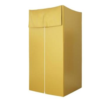 Imagem de Provador dobrável, provador portátil com cortina blackout para boutique, shopping center, escritório, eventos, ganchos de estrutura leves(Yellow,100 * 100cm)