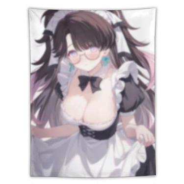 Imagem de LIEGBMEU Tapeçaria de biquíni sexy anime menina 152.4 cm x 203.2 cm interior exterior parede colcha arte decoração de tapeçaria caprichosa, AF330
