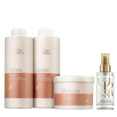 Imagem de Wella Fusion Sh 1000ml + Cond 1000ml + Masc 500ml + Oleo Light 100ml -