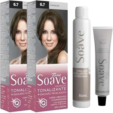 Imagem de Coloração Capilar Tonalizante Sem Amônia Tono Soave Capelli 2 Und (6.7 Chocolate)