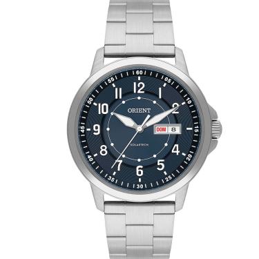 Imagem de Relógio ORIENT masculino analógico prata azul MBSS1508 D2SX