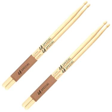 Imagem de KIT 2 Baqueta PRO MARK LA 2B American Hickory LA2BW MADEIRA