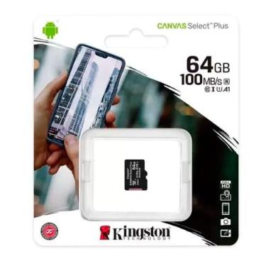 Imagem de Cartão de Memória Micro SD Kingston 64GB U1 V10 Classe 10 100MB/s SDCS