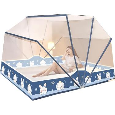 Imagem de Cama De Rede Mosquiteira Dobrável Portátil Para Acampamento Barraca De Mosquito Portátil Para Viagem Em Casa Ti Dobrável Para Crianças Adulto, E, 135 * 190CM