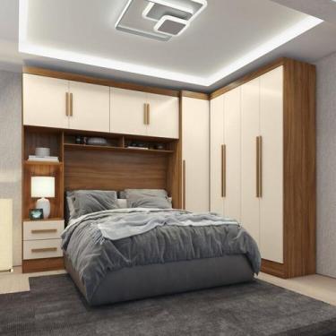 Imagem de Guarda-roupa Modulado Casal 3 Peças 5 Portas 5 Gavetas com Maleiro Sma