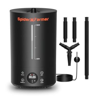 Imagem de Spider Farmer Umidificador ultrassônico para plantas com medidor de umidade e sonda de 6 L, pequeno umidificador ultrassônico com temporizador de 12 horas para barraca de cultivo, estufa, enchimento
