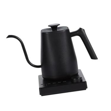 Imagem de KiBcsLic Chaleira elétrica com controle de temperatura, caldeira de água quente portátil e prática de 1000 W em aço inoxidável, aquecimento rápido para ferver, Preto