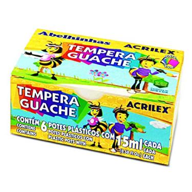 Imagem de Tinta Tempera Guache C/6 Cores 15ML - Acrilex
