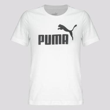 Imagem de Camiseta Puma ESS Logo Juvenil Branca-Unissex