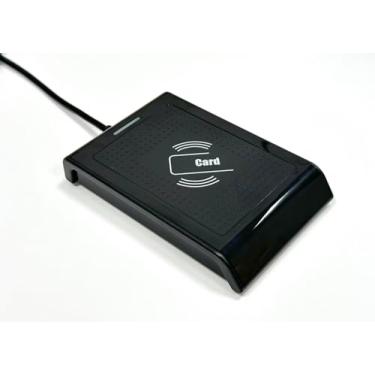 Imagem de Leitor RFID USB, leitor de cartão de 13,56 MHz sem contato, compatível com NFC para controle de acesso, comparecimento, identificação – Plug and Play