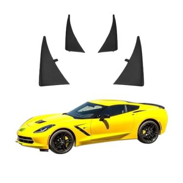 Imagem de 4 Pces Para-Lamas para Automóveis, Protetor de Lama Resistente do Respingo Plástico de Proteção Reforçada compatível com Chevrolet Corvette C7 2014 2015 2016 2017