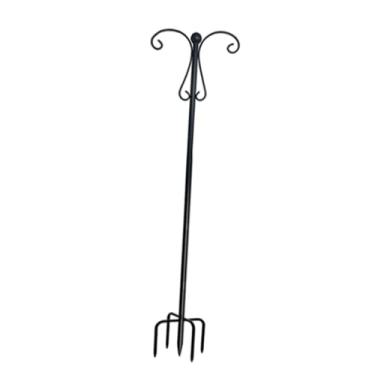 Imagem de Generic Gancho de jardim elegante com 5 pontas, gancho de metal para alimentador de pássaros, poste para luzes de alimentador de flores, 193 Cm