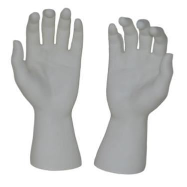 Imagem de KiBcsLic Modelos de mãos realistas, manequins de mão humana masculina, simulação adulta, varejo, decoração exclusiva para exibição de luvas, decoração de, Branco