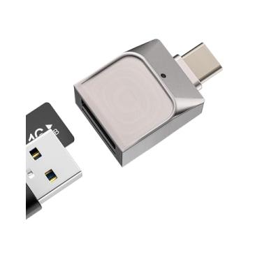 Imagem de Adaptador USB A para USB C para Iphone 16 15 Pro Max para iPad para Apple (2 em 1) Leitor de cartão TF Micro SD Camera Memory Stick MacBook Phone compatível com acessórios Samsung, cabo fêmea
