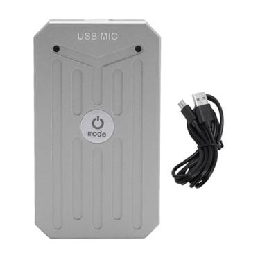 Imagem de Zyyini Microfone USB, Redução de Ruído 2 Canal 360 ° Micro de Computador Omnidirecional, Gravação Em HD, para Chamadas de Vídeo Gravador de Trabalho Gaming (Meteorito cinza)