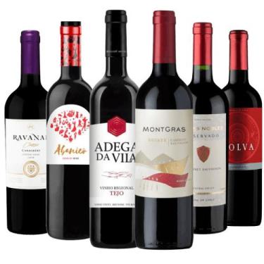 Imagem de Kit 6 Vinhos Tintos Essenciais - Kit Divvino