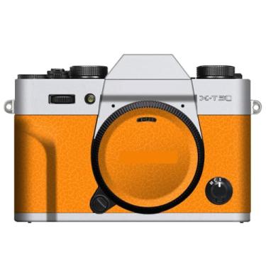 Imagem de X-T30 X-T30II Película protetora de vinil antirarranhões para câmera FujiFilm X-T30 Mark II XT30II (transparente + couro laranja)