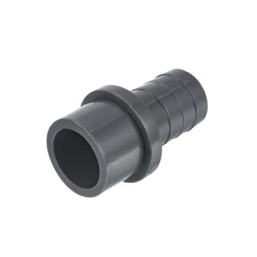 Imagem de Unifizz 1 peça 32 mm x 25 mm (1-1/10.2 cm x 2.5 cm) adaptador de mangueira farpada PVC conector reto cinza para irrigação e tanque de água