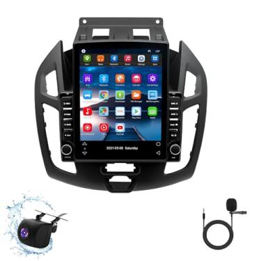 Imagem de Slakerbe Estéreo automotivo Android 13 Double Din compatível com Transit Connect 2014-2018, 4G + 64G, tela sensível ao toque de 9,7 polegadas, rádio estéreo veicular com câmera de backup sem fio