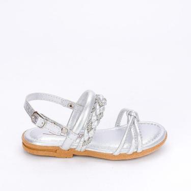 Imagem de Sandália Infantil Feminina Kidy Amar Comfort Prata