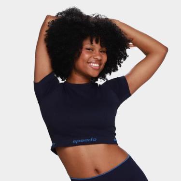 Imagem de Camiseta Cropped Speedo Esportiva Feminina, Marinho, G