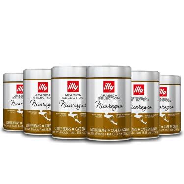 Imagem de Café Illy Nicarágua Grãos 100% Arábica Kit 6 Embalagens 250G