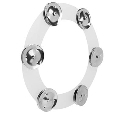 Imagem de Mingzhe Tambor Pratelos Hi Chapéu de Tamburino Conjunto de Tambor Sinos Aço Inoxidável Acessórios Instrumentos Percussão para Entusiastas da Bateria (Prata)