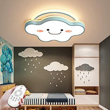 Imagem de Luminária de teto regulável, moderna, LED, para meninos e meninas, quarto, lustre de sala de estar, abajur de acrílico com controle remoto, quarto infantil, escritório, restaurante, iluminaç