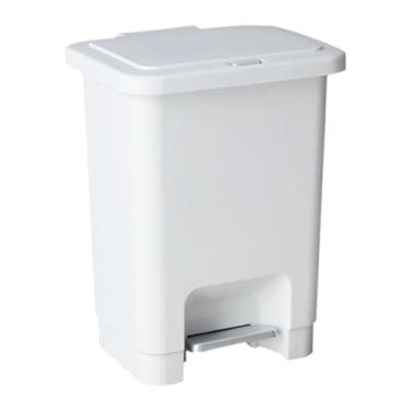 Imagem de Fxzqgnh Lixeira com Pedal, Cesto de Lixo, Lixeira Prática com Pedal, para Casa, Banheiro, Hotel Perto Da Mesa, Branco Cinza, Tamanho real