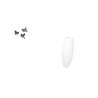 Imagem de Fenteer Arte de Parede de Pássaros de Madeira E Abajur Simples, Luminária de Chão, Lâmpada de Papel, Gaiola de Proteção, Decoração para Jardim, Sala de Estudo