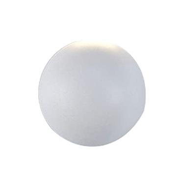 Imagem de Lanterna de parede redonda simples LED para exterior, luz lateral criativa, luminária de arandela com acabamento fosco, corpo de alumínio fundido, luz de parede para cima e para baixo, usada